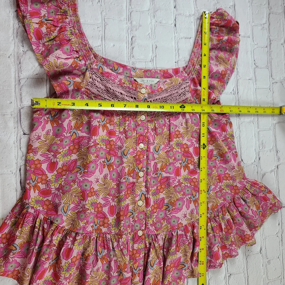 Lucky Brand Pink Floral Blouse - Picture 3 of 6